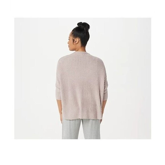 Barefoot Dreams CozyChic Lite Ribbed Shrug Sweater Cardigan Light Pink Womens 2X - Picture 2 of 8
